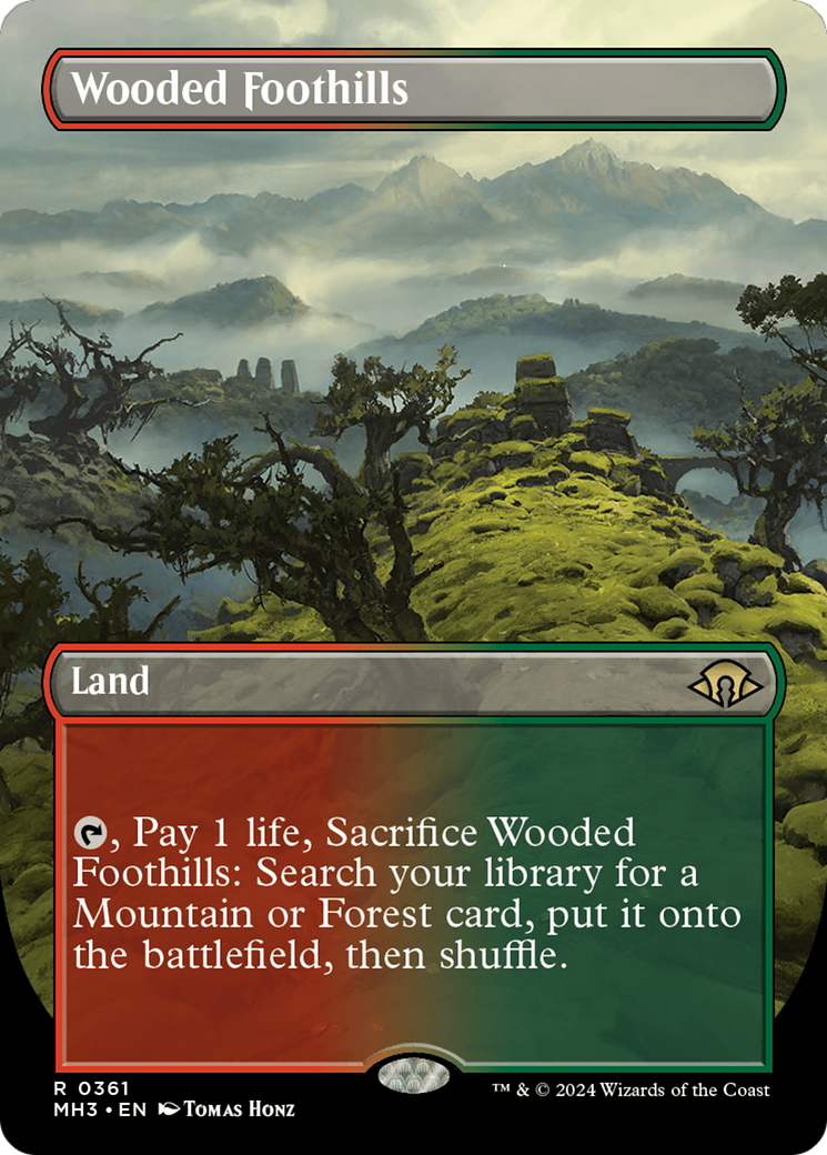 Wooded Foothills (Borderless) (361) Foil - Modern Horizons 3