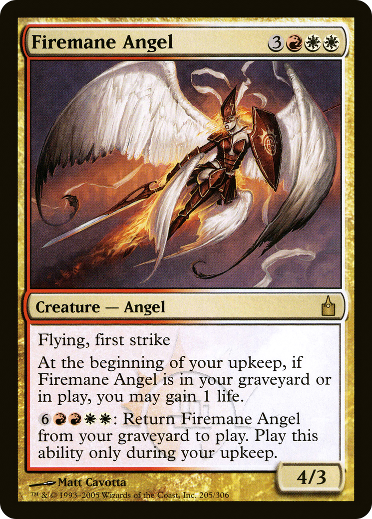 Firemane Angel (205) Foil - Ravnica: City of Guilds
