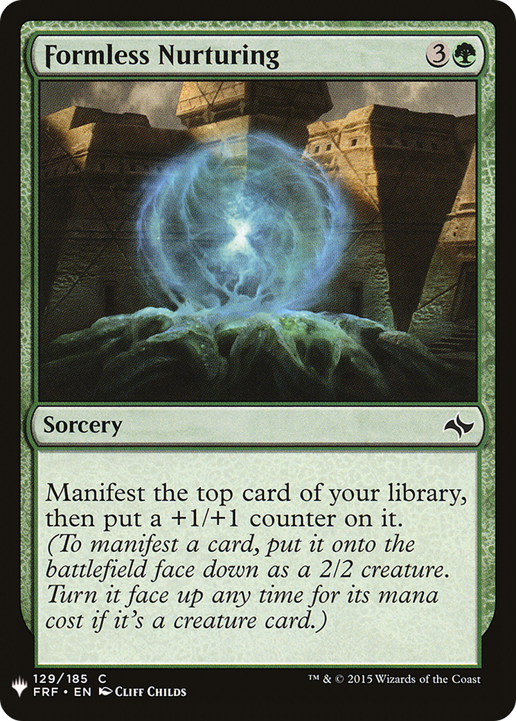 Formless Nurturing (FRF-129) - The List