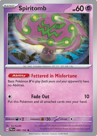 Spiritomb (89) Holofoil - Paldea Evolved