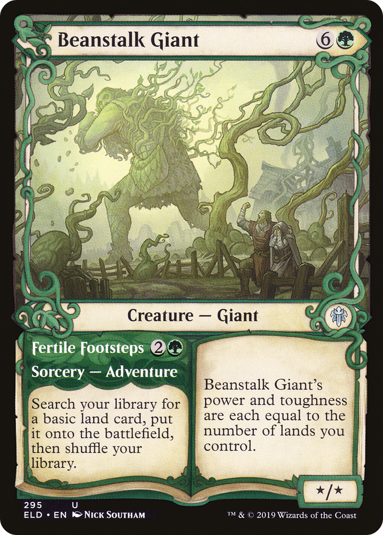 Beanstalk Giant // Fertile Footsteps (Showcase) (295) - Throne of Eldraine
