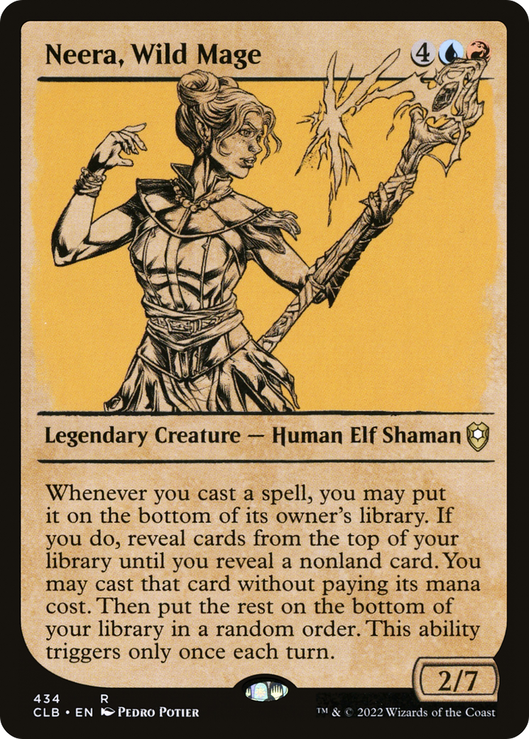 Neera, Wild Mage (Showcase) (434) - Commander Legends: Battle for Baldur's Gate