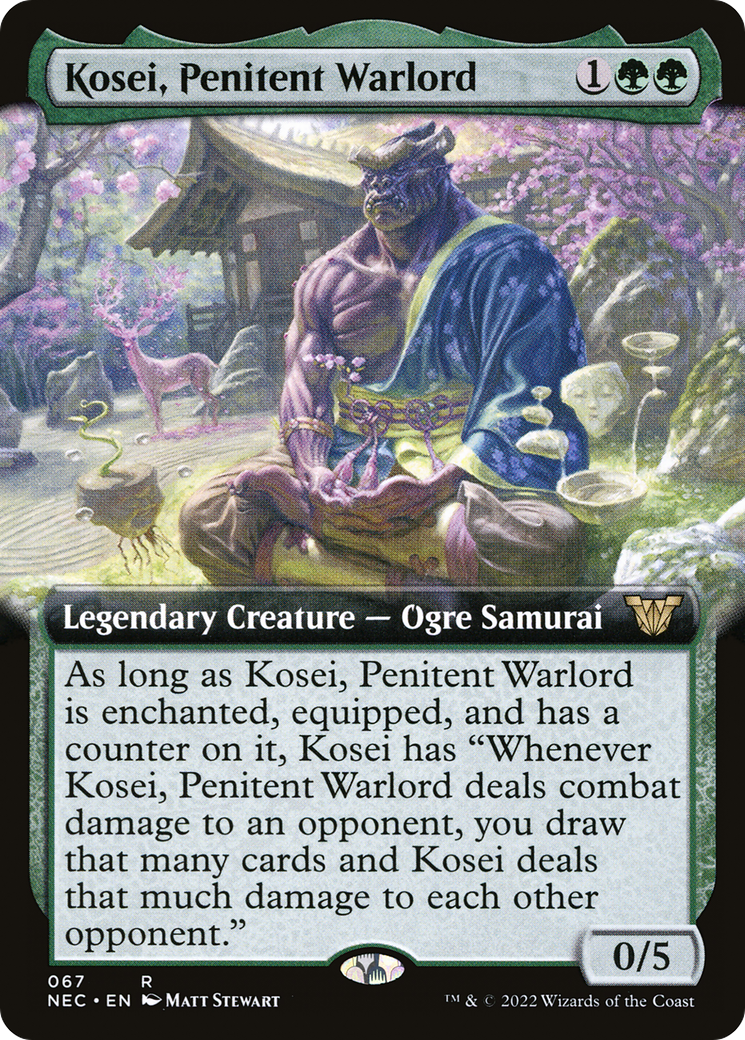 Kosei, Penitent Warlord (Extended Art) (067) - Neon Dynasty Commander