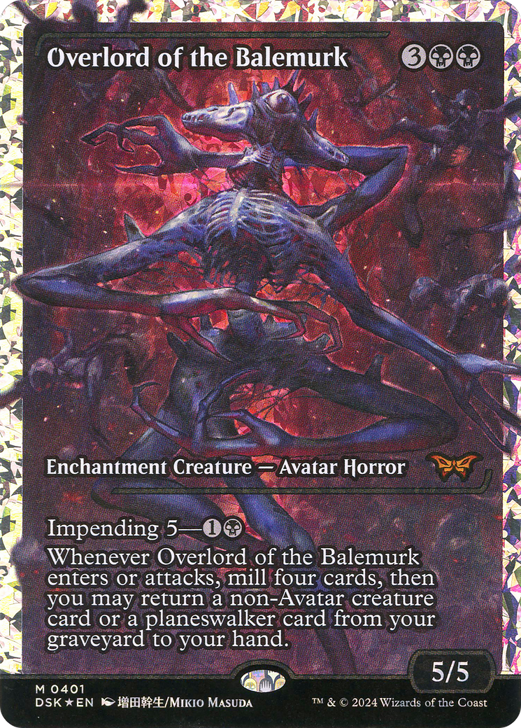 Overlord of the Balemurk (Showcase) (Fracture Foil) (Showcase) (401) Foil - Duskmourn: House of Horror