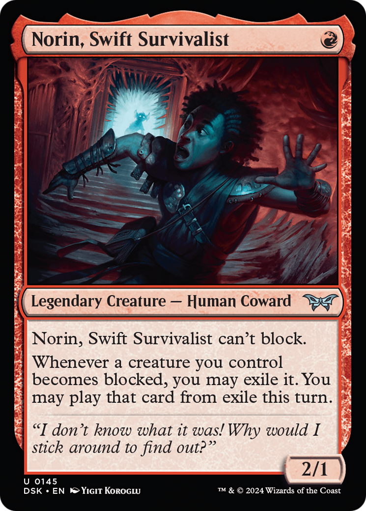 Norin, Swift Survivalist (145) Foil - Duskmourn: House of Horror
