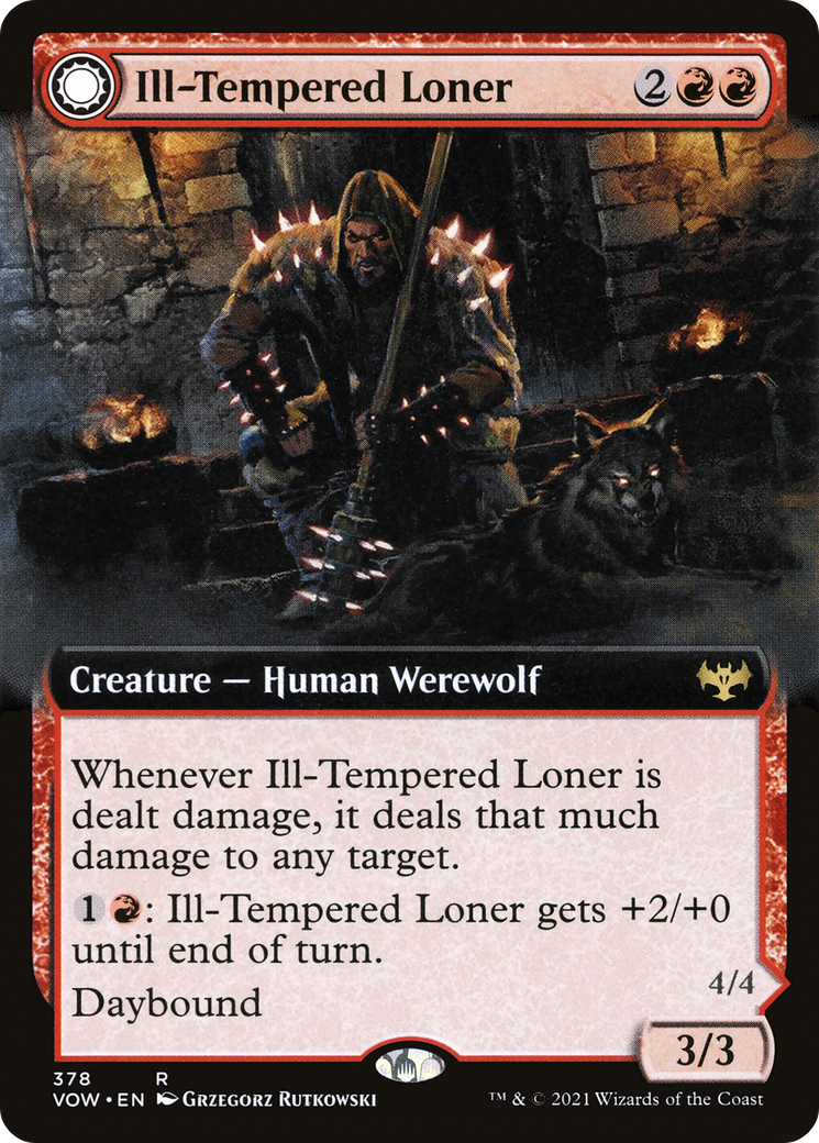 Ill-Tempered Loner (Extended Art) (378) - Innistrad: Crimson Vow