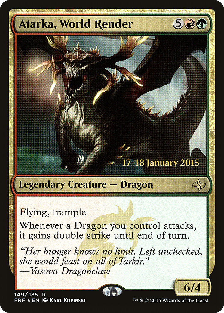 Atarka, World Render (149s) Foil - Fate Reforged Promos