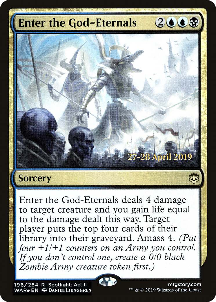 Enter the God-Eternals (196) Foil - War of the Spark Promos