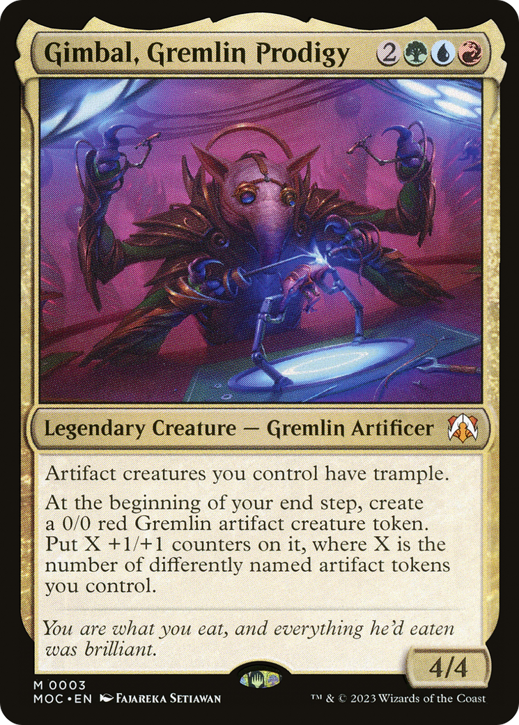 Gimbal, Gremlin Prodigy (003) Foil - March of the Machine Commander