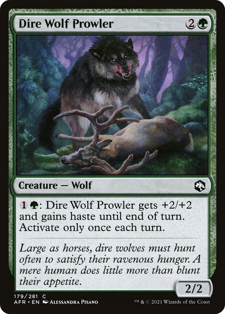 Dire Wolf Prowler (179) Foil - Adventures in the Forgotten Realms