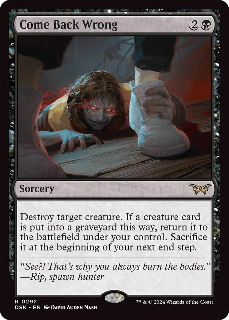 Come Back Wrong (292) Foil - Duskmourn: House of Horror