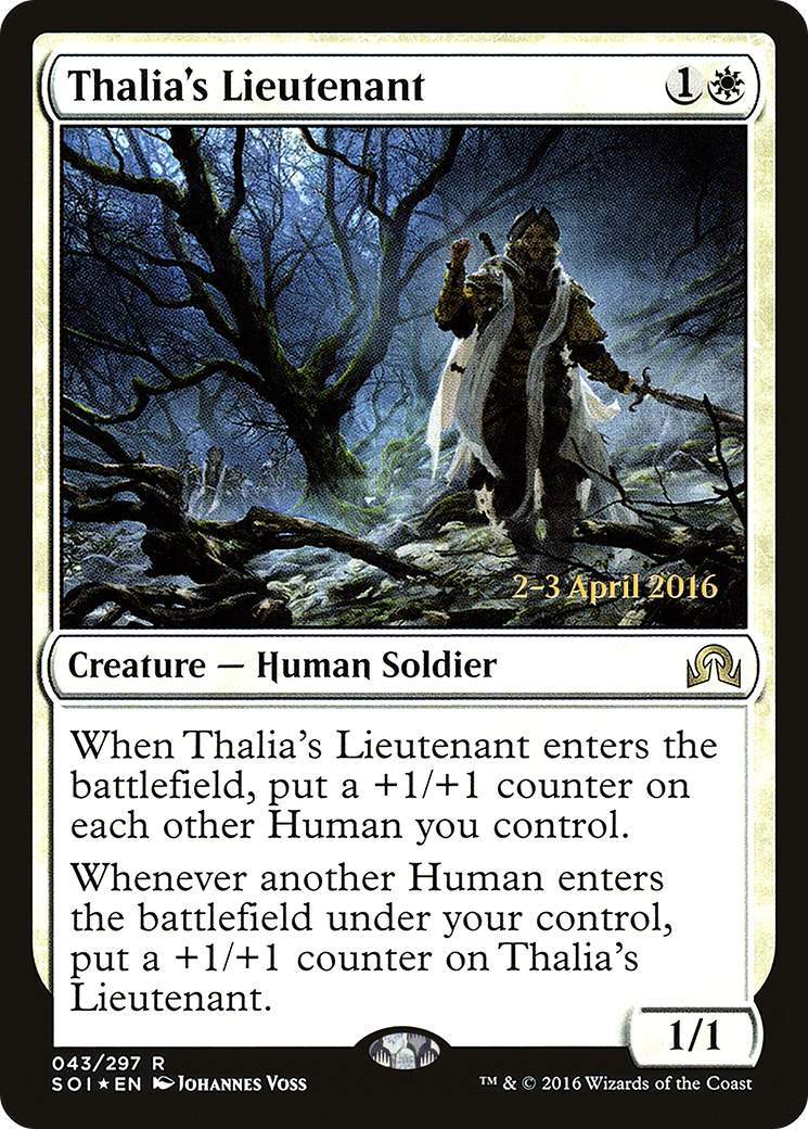 Thalia's Lieutenant (043) Foil - Shadows over Innistrad Promos