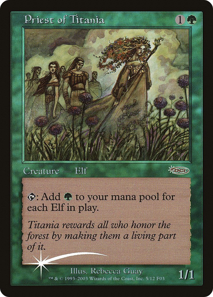 Priest of Titania (Retro) Foil - Friday Night Magic 2003
