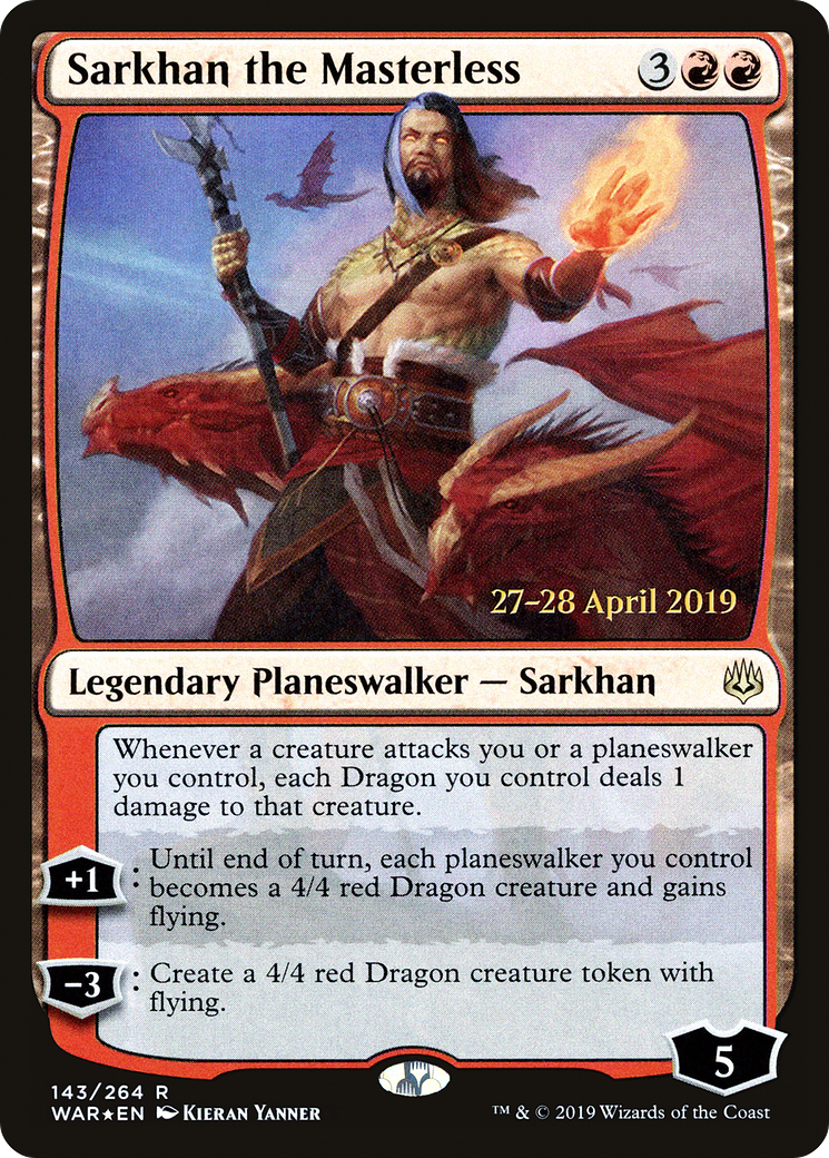 Sarkhan the Masterless (143s) Foil - War of the Spark Promos