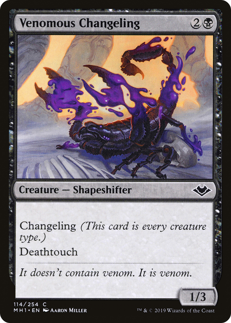 Venomous Changeling (114) Foil - Modern Horizons