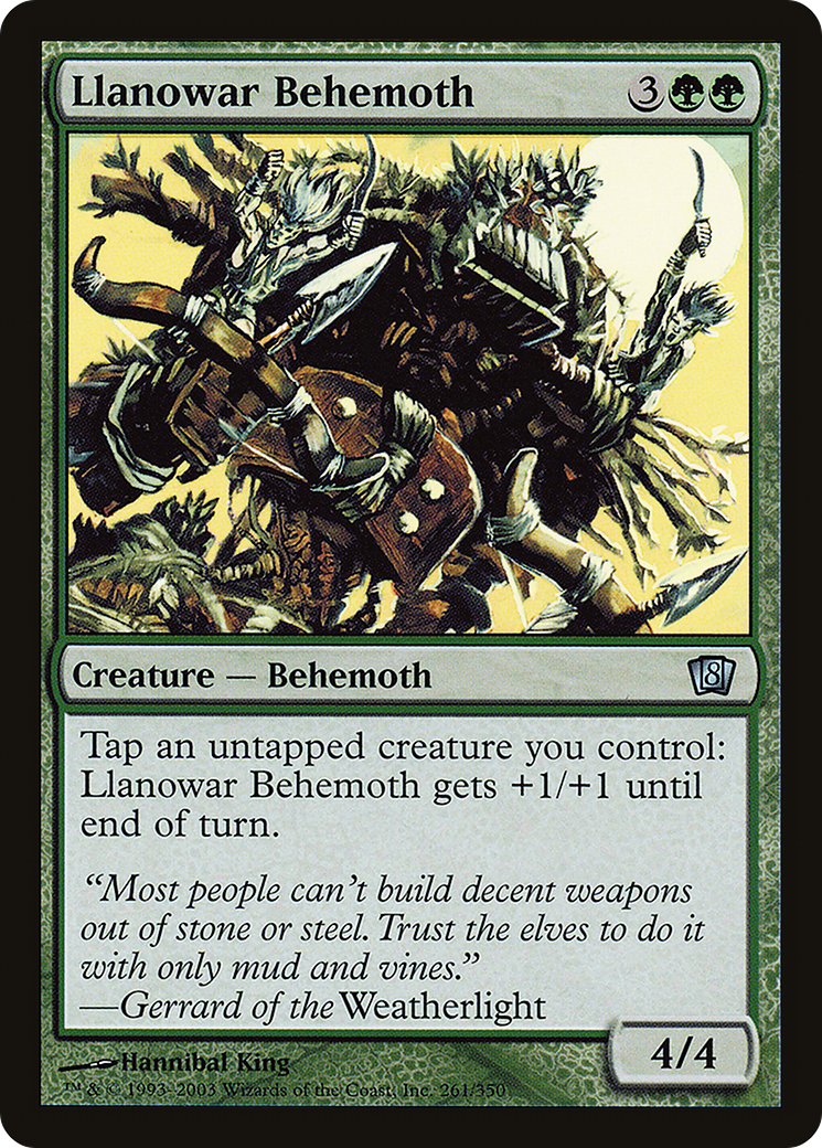 Llanowar Behemoth (261) Foil - Eighth Edition