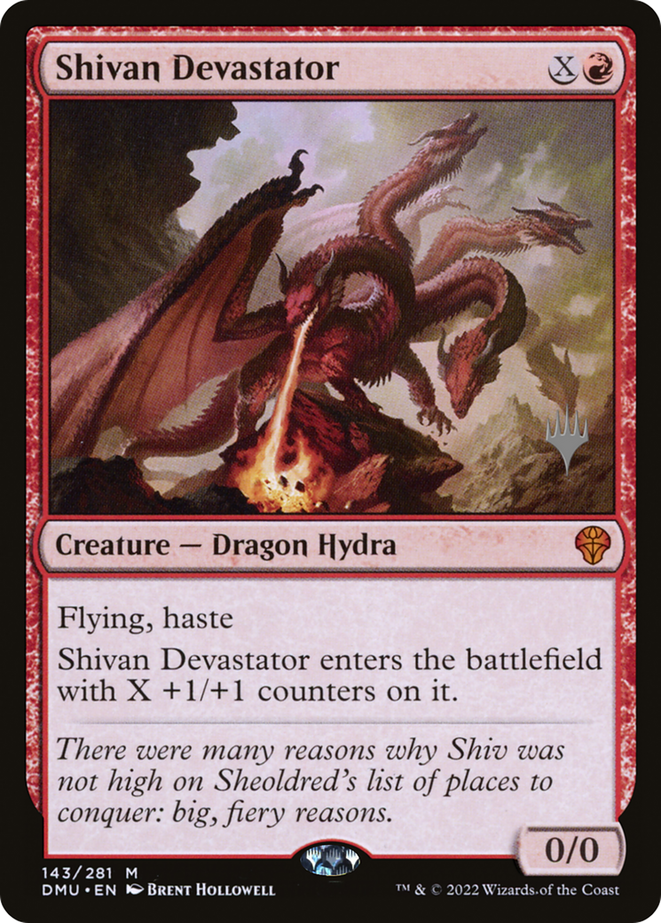 Shivan Devastator (143p) Foil - Dominaria United Promos