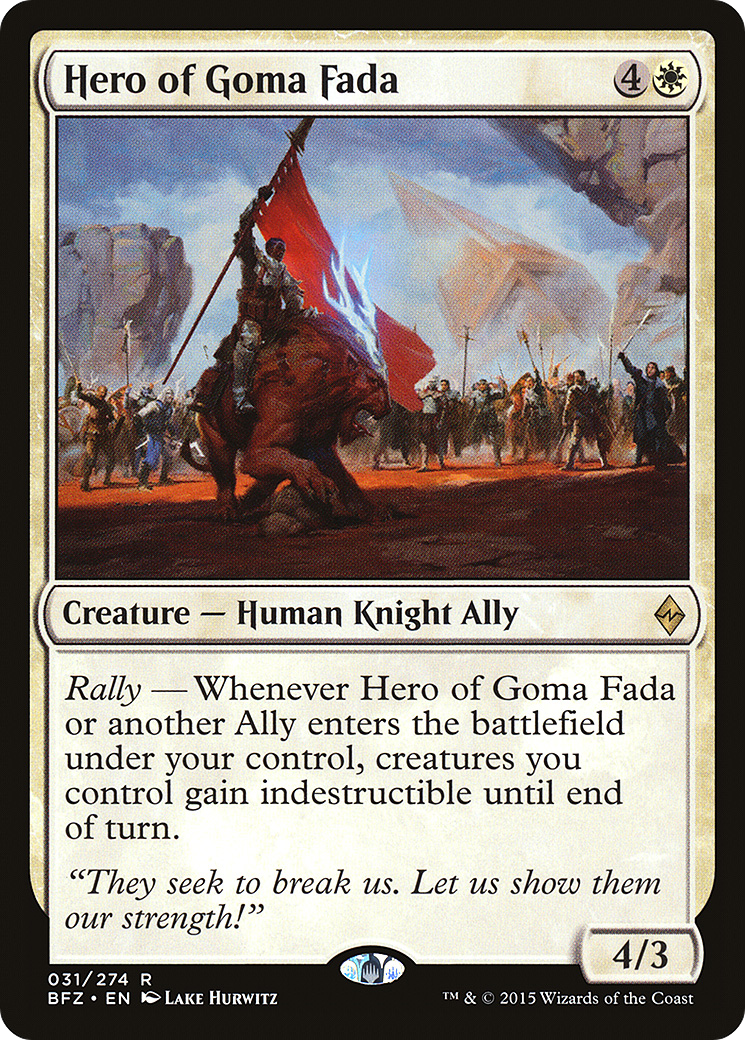 Hero of Goma Fada (031) - Battle for Zendikar