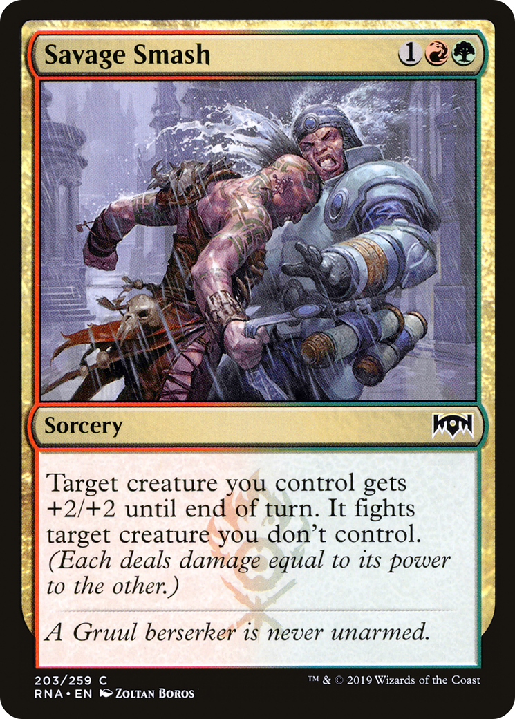 Savage Smash (203) Foil - Ravnica Allegiance