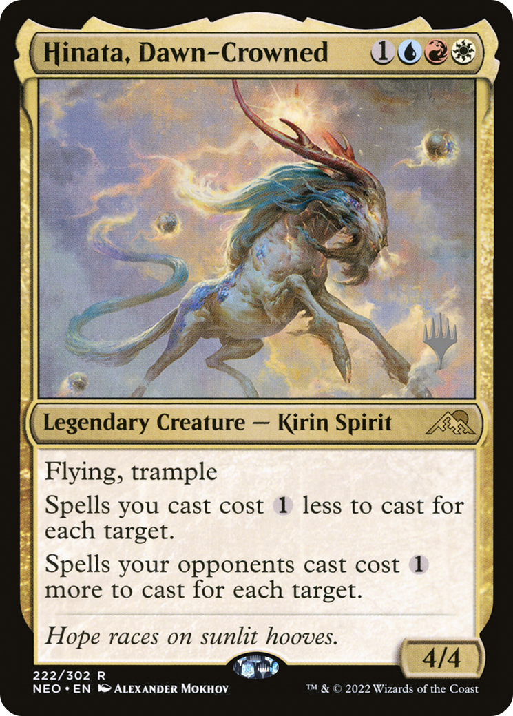 Hinata, Dawn-Crowned (222p) Foil - Kamigawa: Neon Dynasty Promos