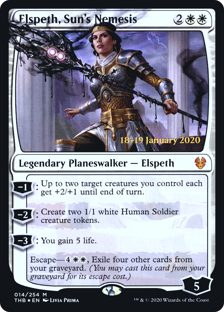 Elspeth, Sun's Nemesis (14s) Foil - Theros Beyond Death Promos
