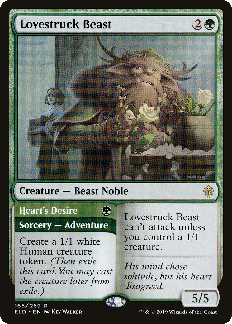 Lovestruck Beast (165) Foil - Throne of Eldraine