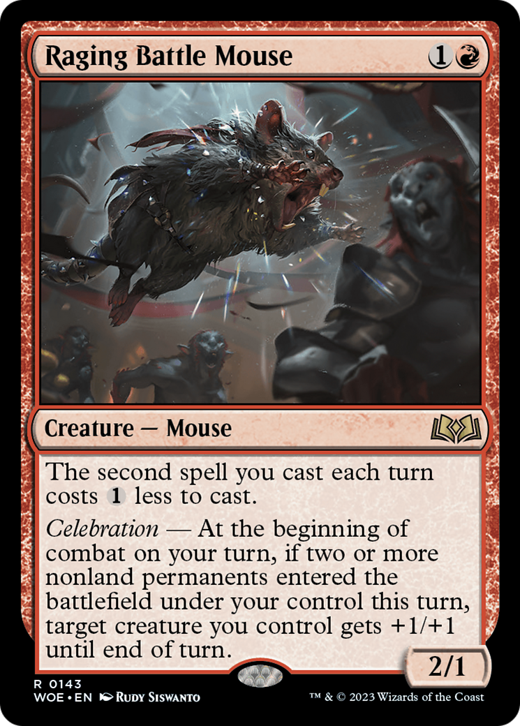 Raging Battle Mouse (143) - Wilds of Eldraine