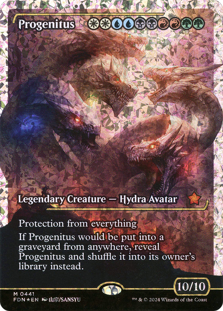 Progenitus (Showcase) (Fracture Foil) (Showcase) (441) Foil - Foundations