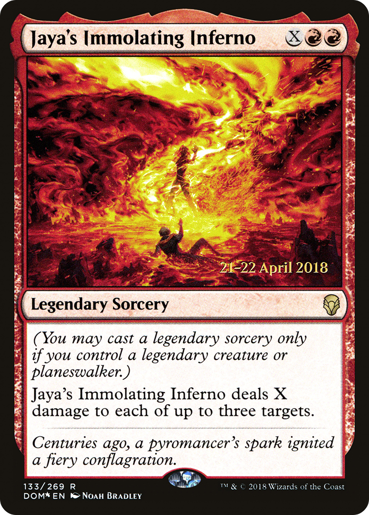 Jaya's Immolating Inferno (133s) Foil - Dominaria Promos