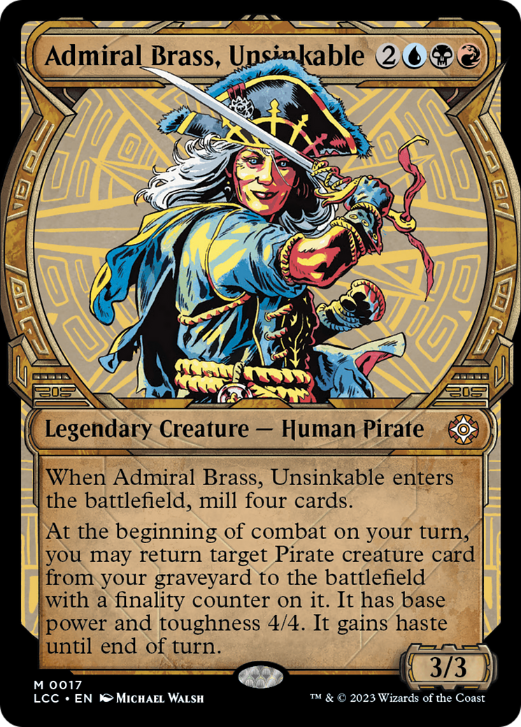 Admiral Brass, Unsinkable (Showcase) (017) - The Lost Caverns of Ixalan Commander