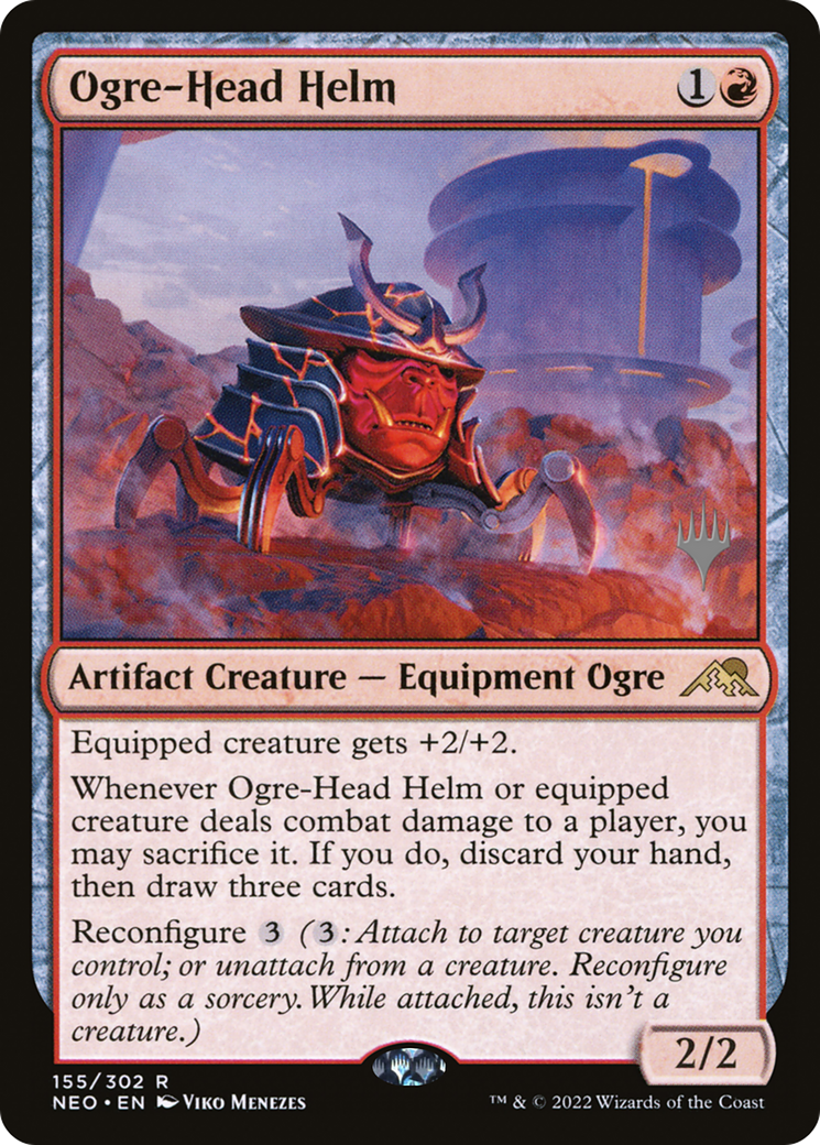 Ogre-Head Helm (155) - Kamigawa: Neon Dynasty Promos