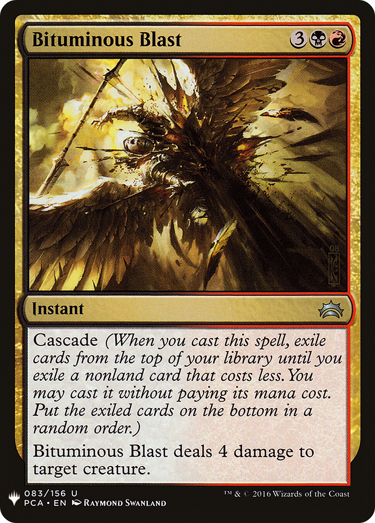 Bituminous Blast (PCA-83) - The List