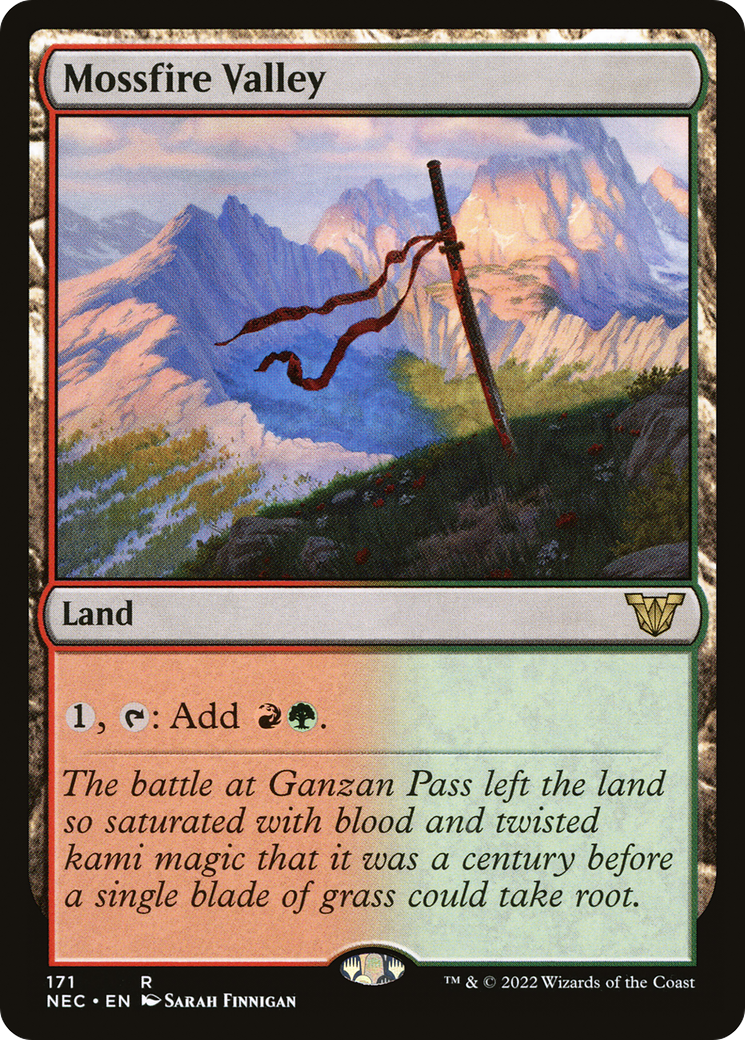 Mossfire Valley (171) - Neon Dynasty Commander