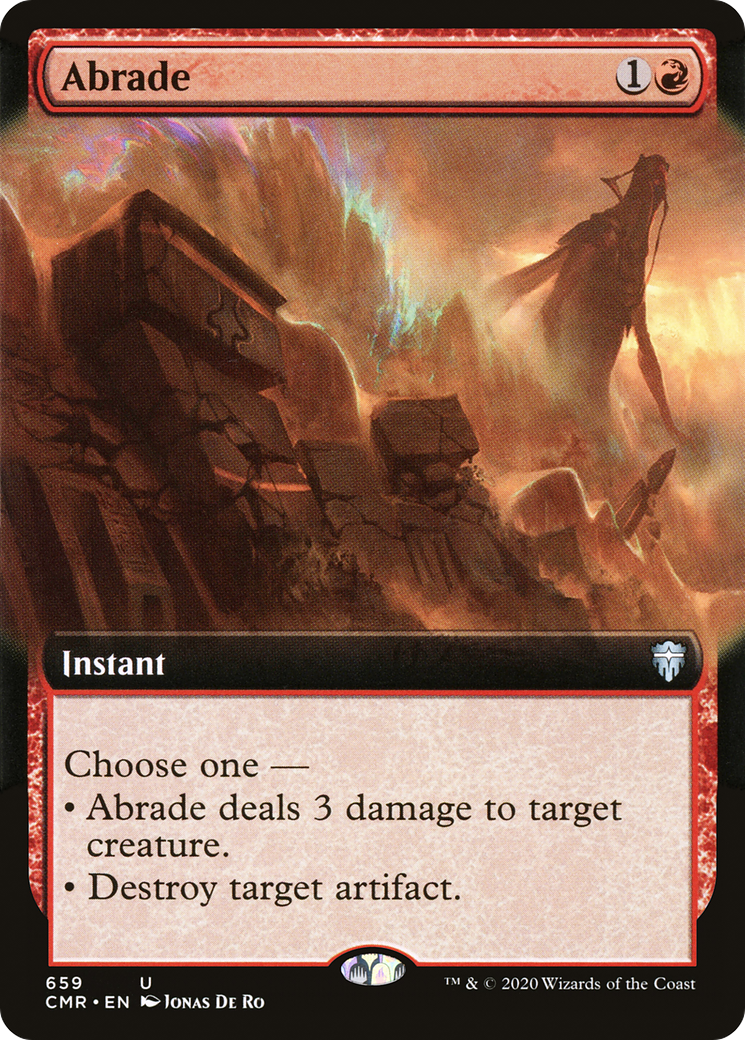 Abrade (Extended Art) (659) Foil - Commander Legends