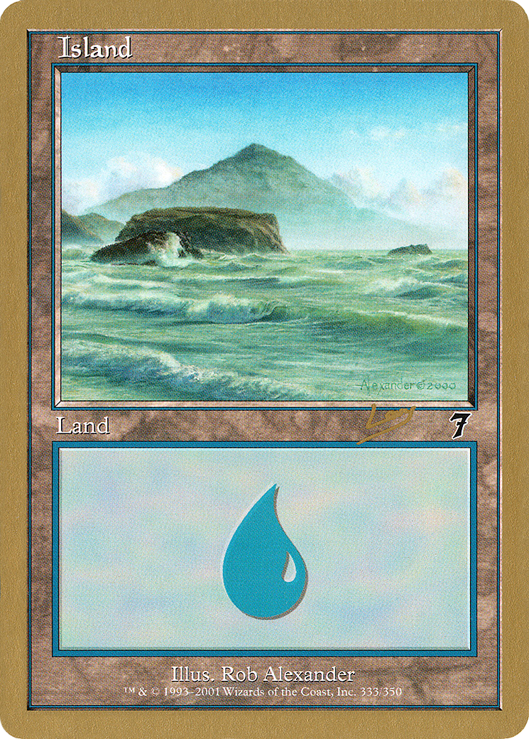 Island (333) - 2002 Raphael Levy (7ED) (Retro) - World Championship Decks 2002