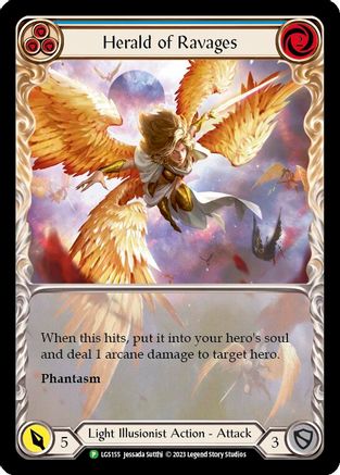 Herald of Ravages (Extended Art) (Blue) (LGS155) Rainbow Foil - FaB Promos