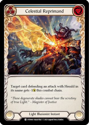 Celestial Reprimand (Blue) (DTD040) Rainbow Foil - Dusk till Dawn