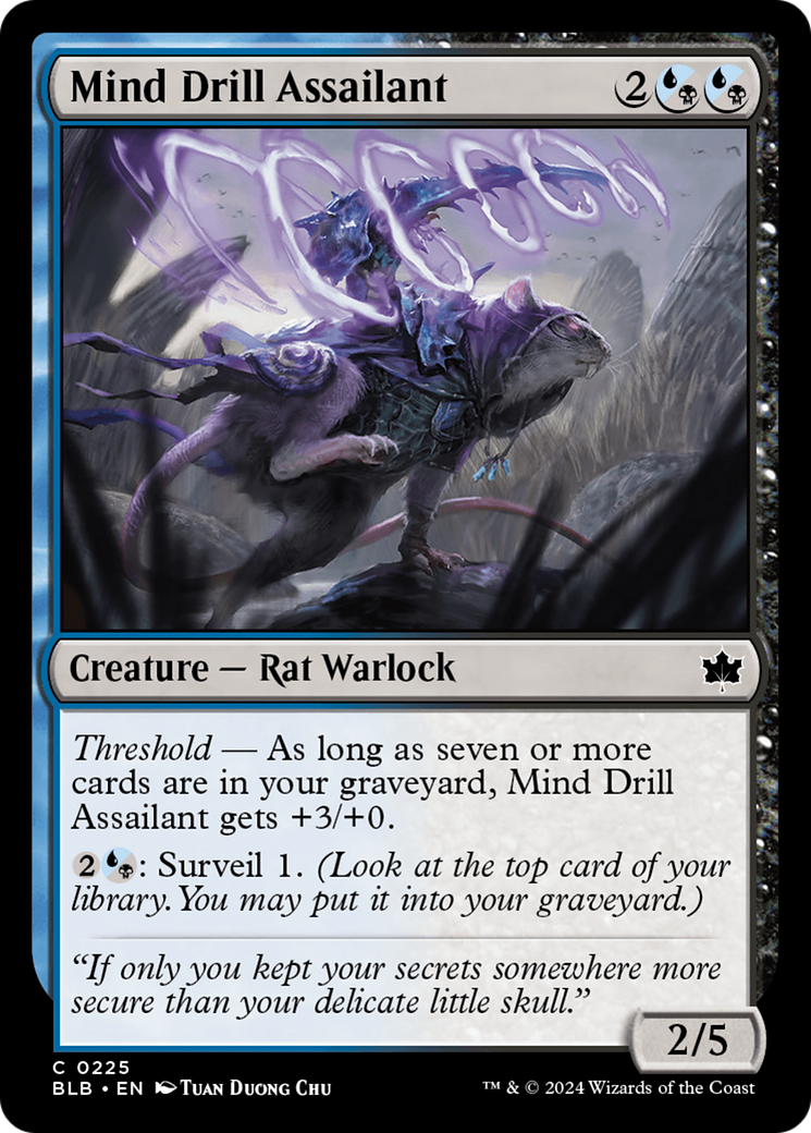 Mind Drill Assailant (225) Foil - Bloomburrow