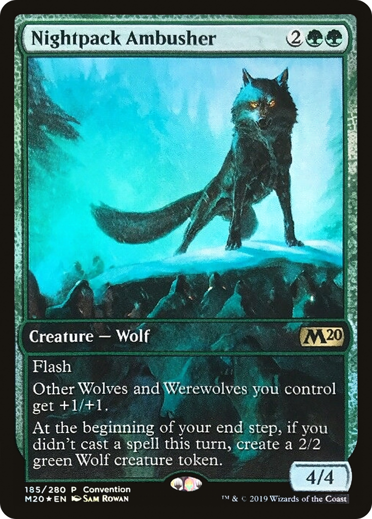 Nightpack Ambusher (2019 Convention Exclusive) (185) Foil - Core Set 2020 Promos