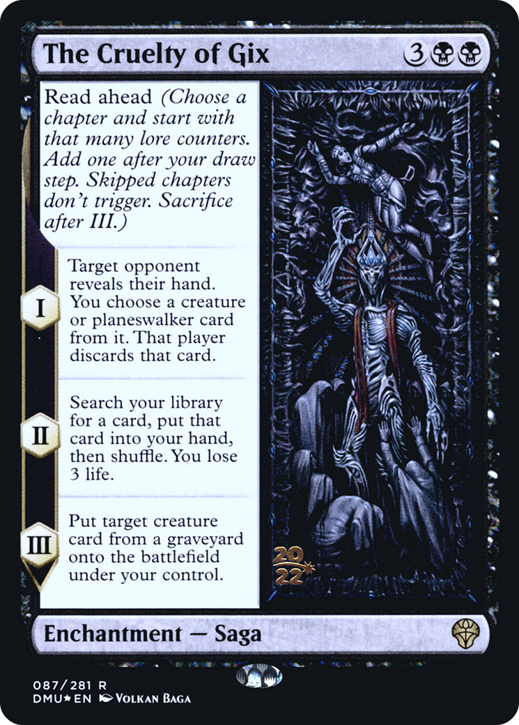 The Cruelty of Gix (87s) Foil - Dominaria United Promos