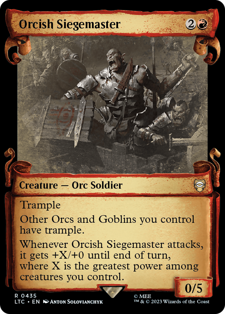Orcish Siegemaster (Showcase Scrolls) (Showcase) (435) - Tales of Middle-earth Commander