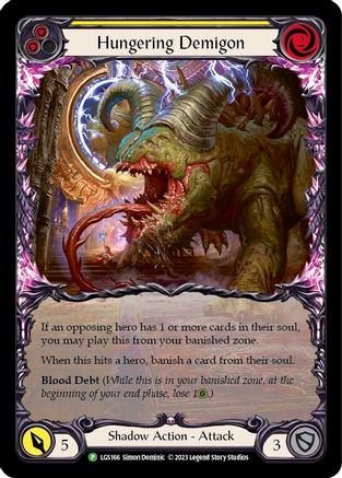 Hungering Demigon (Yellow) (LGS166) Rainbow Foil - FaB Promos