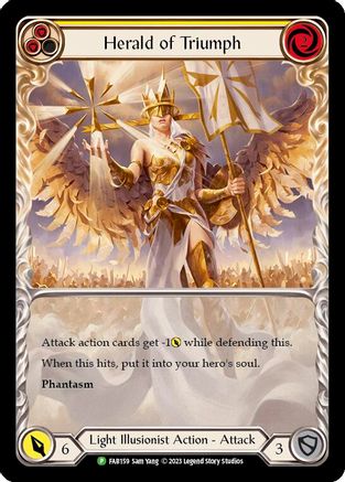 Herald of Triumph (Yellow) (FAB159) Rainbow Foil - FaB Promos