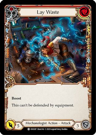 Lay Waste (Red) (EVO207) Rainbow Foil - Bright Lights