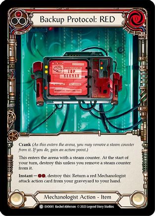 Backup Protocol: RED (EVO081) Rainbow Foil - Bright Lights