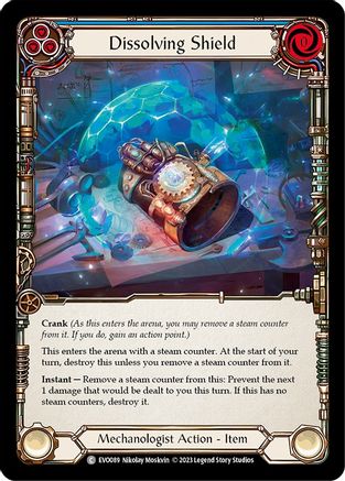 Dissolving Shield (Blue) (EVO089) Rainbow Foil - Bright Lights