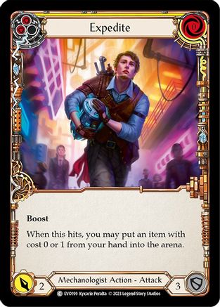 Expedite (Yellow) (EVO199) Rainbow Foil - Bright Lights