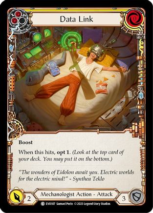 Data Link (Yellow) (EVO187) Rainbow Foil - Bright Lights