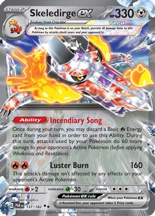 Skeledirge ex (137) Holofoil - SV04 Paradox Rift