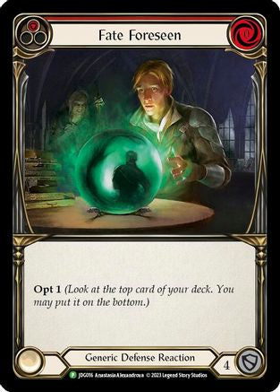 Fate Foreseen (Red) (JDG016) Cold Foil - FaB Promos